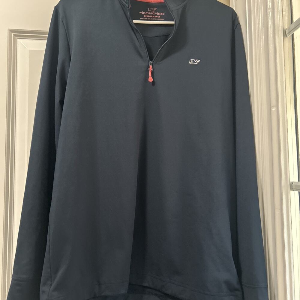 Vineyard Vines Pullover Mens Small 1/4 Zip Blue Golf Stretch Performance Jacket